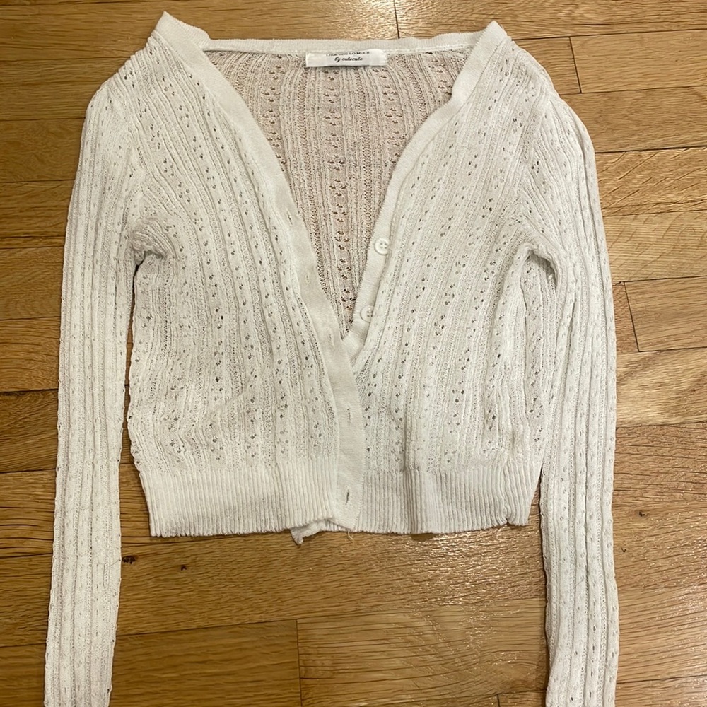 white lace cardigan
